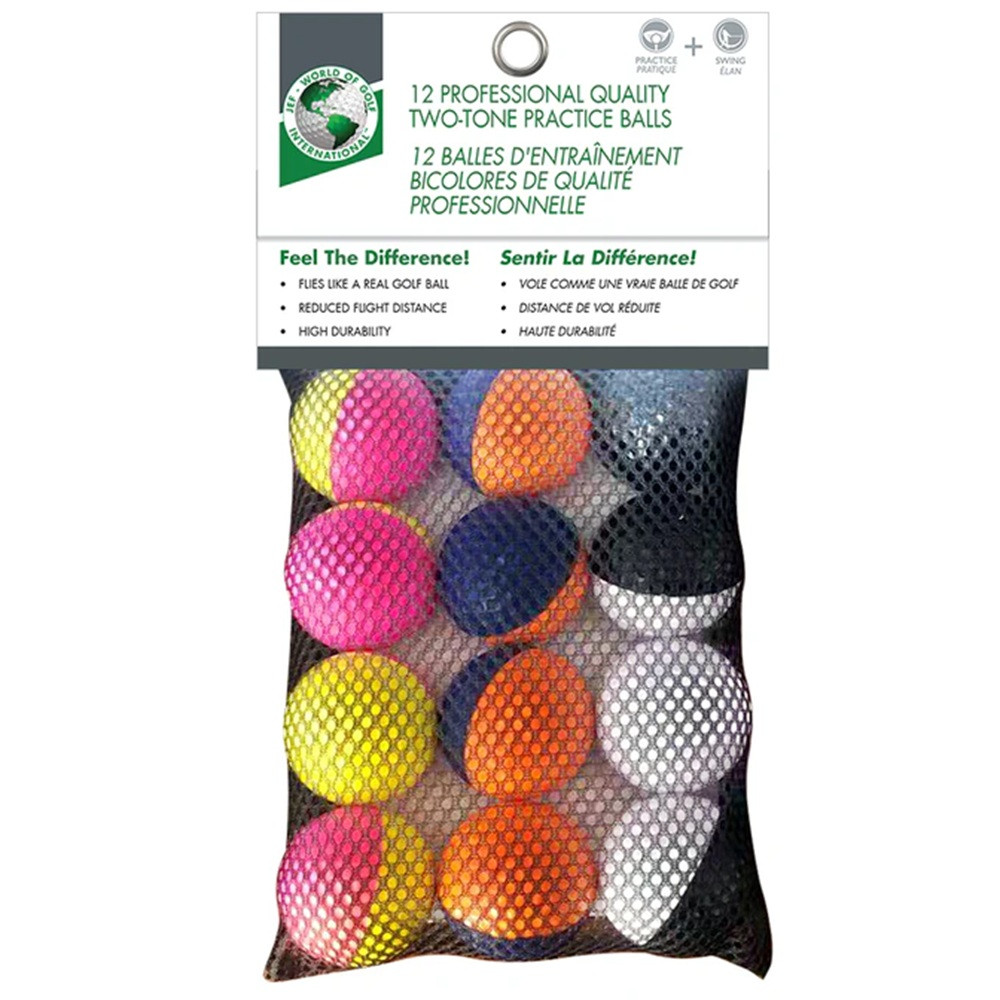 G0128-16★カントリー・ホール・オブ・フェイム 16枚セット JEF World of Golf 12 Two-Toned Alignment Foam Practice Balls